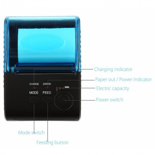 Imprimante thermique de reçu de POS de Bluetooth 4.0 de POS-5805 58mm SH06021392-011