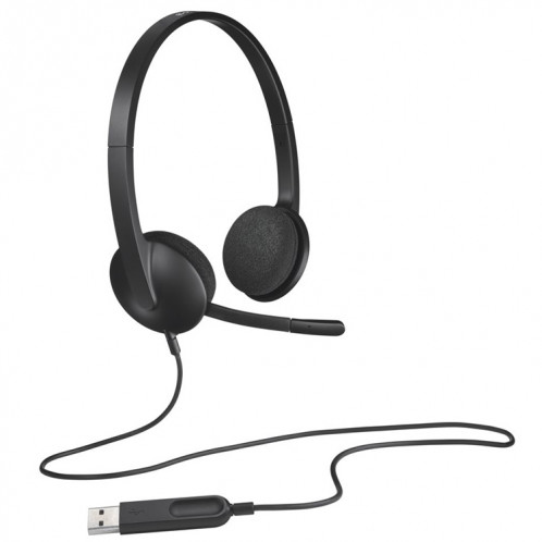 Logitech H340 Computer Office Education Formation Interface USB Microphone Filaire Casque SL0618407-07