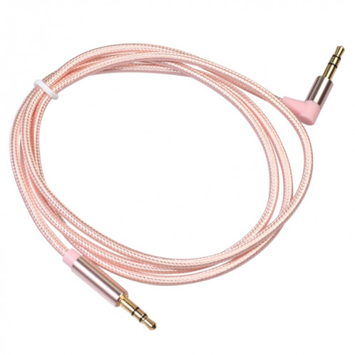 AV01 Câble audio coudé mâle à mâle de 3,5 mm, longueur: 1 m (or rose) SH18RG861-05