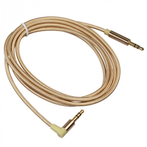 AV01 Câble audio coudé mâle à mâle 3,5 mm, longueur: 1,5 m (or) SH719J1419-05