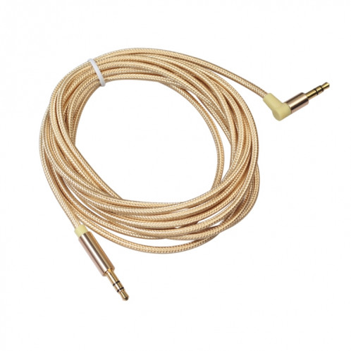 AV01 Câble audio coudé mâle à mâle 3,5 mm, longueur: 3 m (or) SH721J554-05