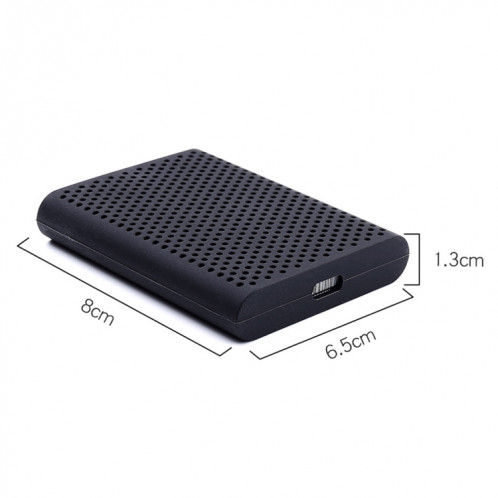 PT500 Étui de protection en silicone pour disque dur portable tout inclus résistant aux rayures pour Samsung Portable SSD T5, avec évents (noir) SH731B193-07
