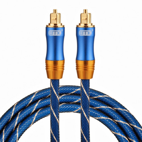 EMK LSYJ-A Câble audio numérique Toslink mâle / mâle à tête en métal plaqué or 1,5 m OD6.0mm SH0742557-07
