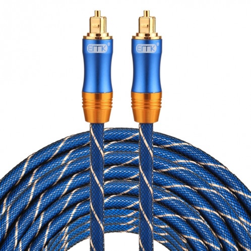 EMK LSYJ-A Câble audio numérique Toslink mâle / mâle à tête en métal plaqué or 20 m OD6.0mm SH0749861-07