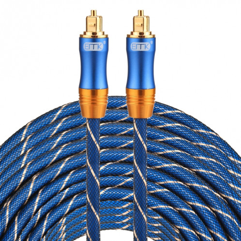 EMK LSYJ-A Câble audio numérique Toslink mâle / mâle à tête en métal plaqué or 30 m OD6.0mm SH075198-07