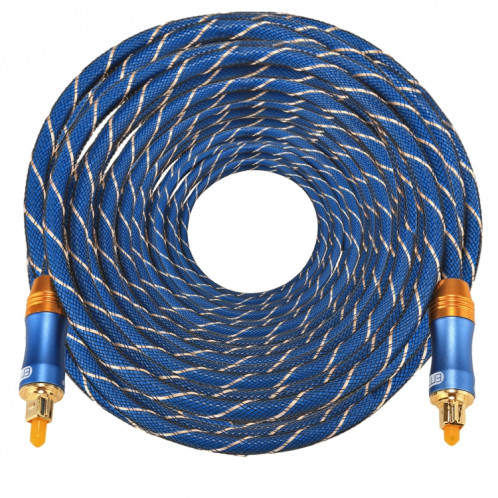 EMK LSYJ-A Câble audio numérique Toslink mâle / mâle à tête en métal plaqué or 30 m OD6.0mm SH075198-07