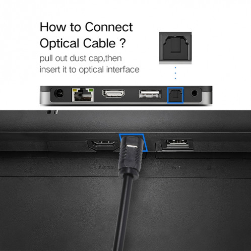 EMK 2m OD4.0mm Toslink Câble audio numérique mâle à mâle SH0754328-07