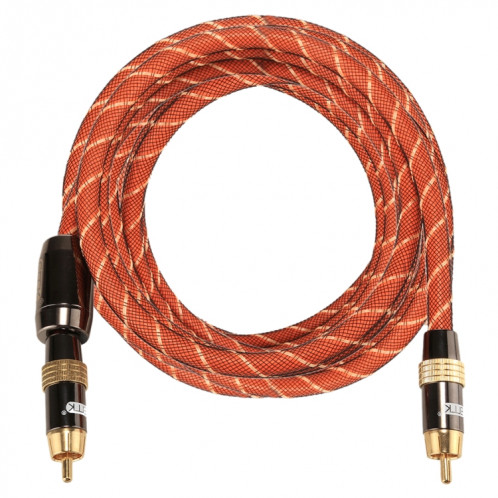 EMK TZ / A 3m OD8.0mm Plaqué Or Tête Métallique RCA à RCA Fiche Câble Coaxial Numérique Câble Audio / Vidéo RCA SE0768390-07