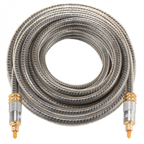 EMK YL-A 8 m OD8.0mm Câble audio numérique Toslink mâle / mâle à tête en métal plaqué or SH0776148-07