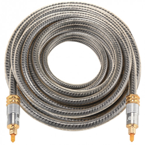 EMK YL-A 10 m OD8.0mm Câble audio numérique Toslink mâle / mâle à tête en métal plaqué or SH07771102-07