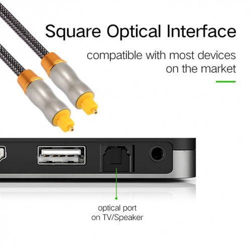 Câble audio Toslink mâle à mâle numérique optique SH0789118-07