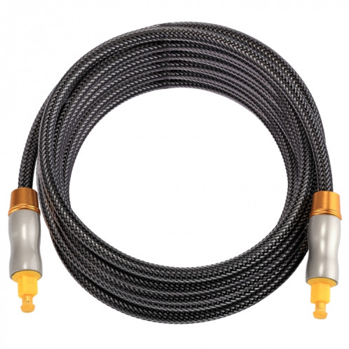 3m OD6.0mm plaqué or tête métallique tissé ligne Toslink mâle à mâle numérique câble audio optique SH0790624-07
