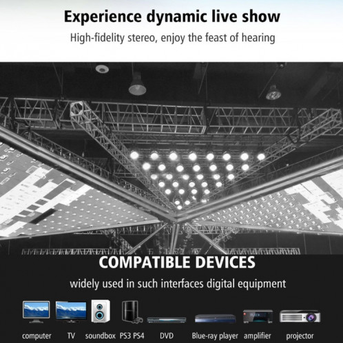Câble audio numérique Toslink mâle à mâle de 10 m de diamètre SH07981857-07