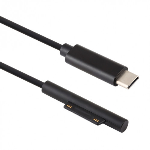 Câble de charge d'alimentation USB-C / Type-C à 6 broches magnétique pour ordinateur portable pour Microsoft Surface Pro 6/5, longueur du câble: environ 1,5 m SH0809819-08