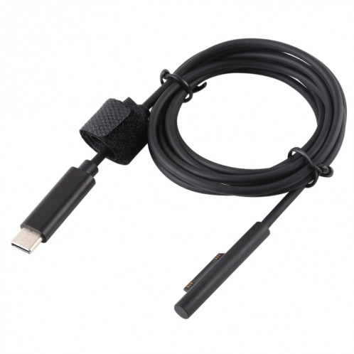 Câble de charge d'alimentation USB-C / Type-C à 6 broches magnétique pour ordinateur portable pour Microsoft Surface Pro 6/5, longueur du câble: environ 1,5 m SH0809819-08