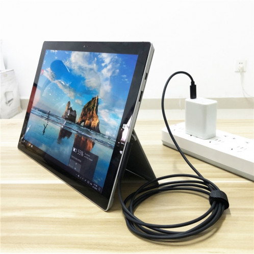 Câble de charge d'alimentation USB-C / Type-C à 6 broches magnétique pour ordinateur portable pour Microsoft Surface Pro 6/5, longueur du câble: environ 1,5 m SH0809819-08
