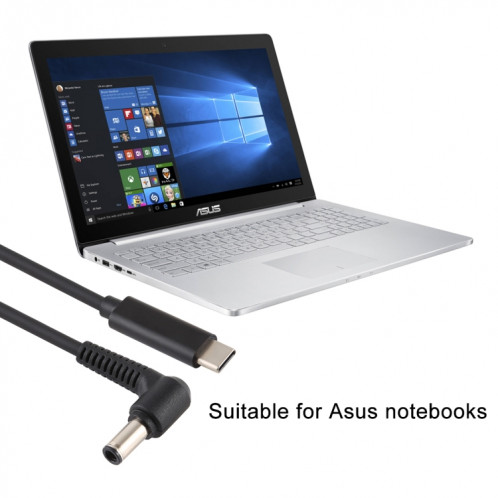 Câble de charge USB-C / Type-C vers 6,0 x 0,6 mm pour ordinateur portable Asus, longueur du câble: environ 1,5 m SH08141929-05