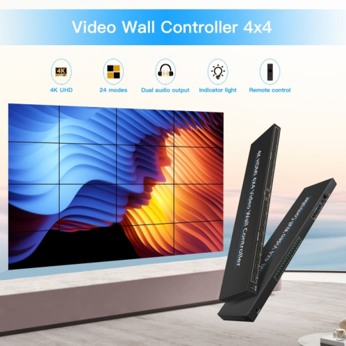 NK-H44 4K Ultra HD 4X4 HDMI contrôleur de mur vidéo processeur d'épissage multi-écran (prise ue) SH18EU1871-07
