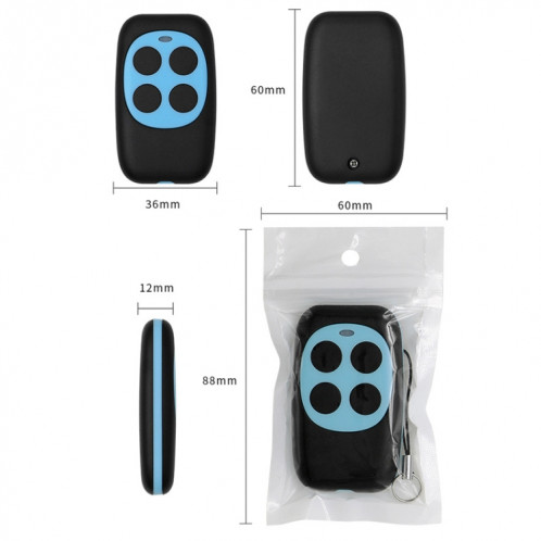 Copie à quatre touches colorées porte de porte de garage télécommande sans fil 433MHZ duplicateur de clonage de clé de copie (vert) SH864G1257-05