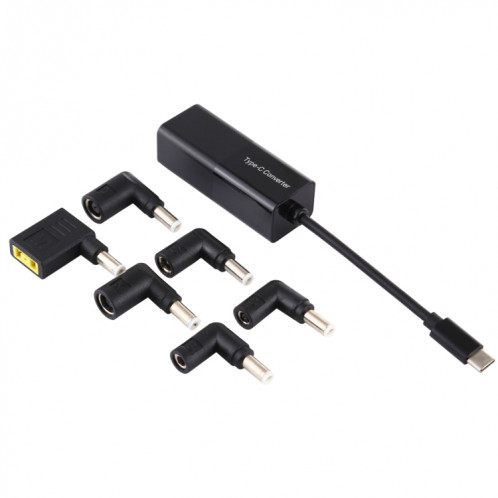 Adaptateur secteur pour ordinateur portable 65W Convertisseur USB-C / Type-C en adaptateur secteur 6 en 1 (Noir) SH883B1635-09