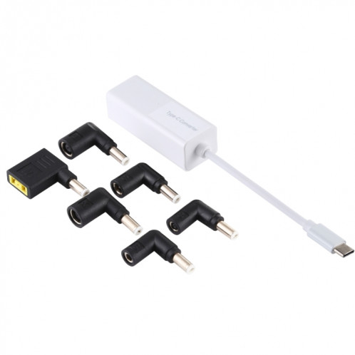 Adaptateur secteur pour ordinateur portable 65 W Convertisseur USB-C / Type-C en adaptateur secteur 6 en 1 (Blanc) SH883W633-09