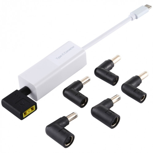 Adaptateur secteur pour ordinateur portable 65 W Convertisseur USB-C / Type-C en adaptateur secteur 6 en 1 (Blanc) SH883W633-09