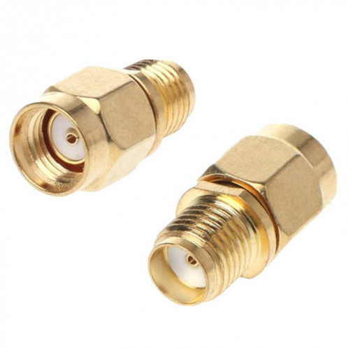 Adaptateur RP-SMA mâle vers SMA femelle plaqué or droit SH0886967-04
