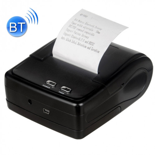 QS-5802 imprimante matricielle 8 broches Bluetooth Receipt portable 58 mm (noir) SH889B1625-06