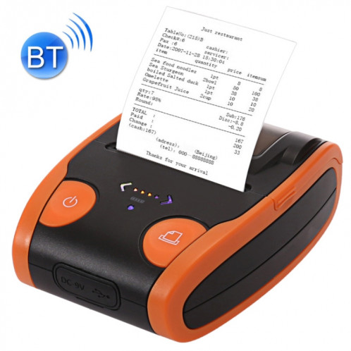 QS-5806 Imprimante thermique portative de reçu de position de Bluetooth de 58mm (orange) SH895E239-06