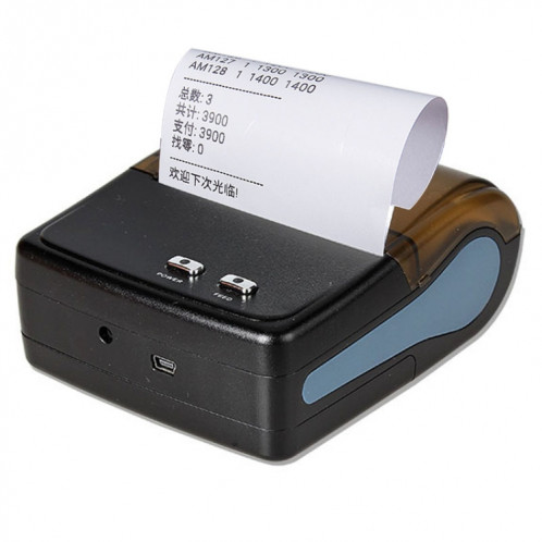 QS-8001 Imprimante thermique de reçu de point de vente Bluetooth 80mm portable (noir) SH897B607-07