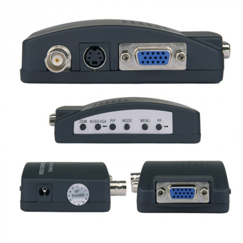 HOWEI HW-2404 BNC / S-Video to VGA Video Converter (Blue) SH912L1055-08