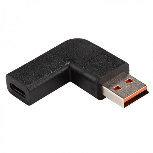 Connecteur d'adaptateur d'alimentation coudé à 90 degrés USB-C / Type-C femelle à Yoga 3 mâle pour Lenovo SH0962375-04