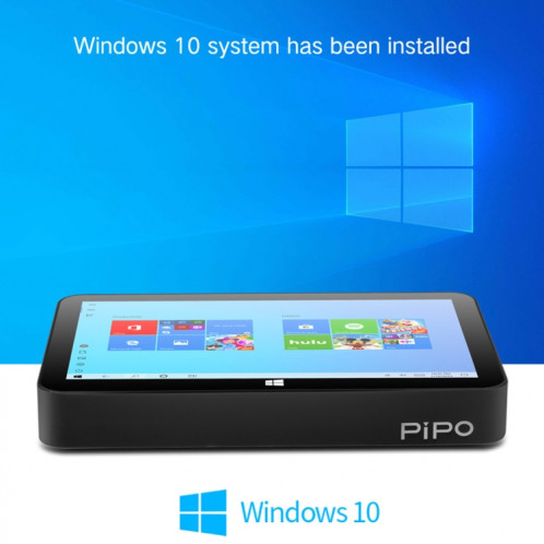 PiPo X11 Tablette Mini PC Style PC, 3GB + 64GB, 9.0 pouces Windows 10 Intel Celeron N4020 Quad Core up to 2.8GHz, prise US / EU (Noir) SP989B331-013