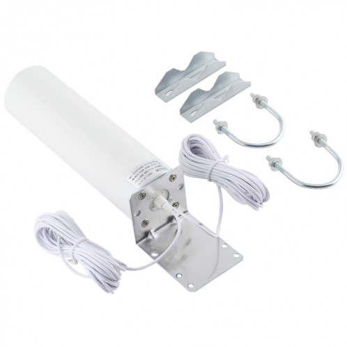Antenne cylindrique externe 4G LTE WiFi 12DBi Omni avec CRC9 mâle (blanc) SH996W1157-08