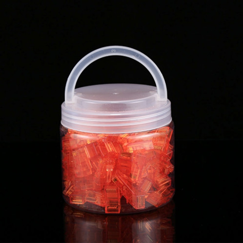 100 PCS Anpwoo Amp01 RJ45 Connecteur Fiche Modulaire (Orange) S1010E1239-05