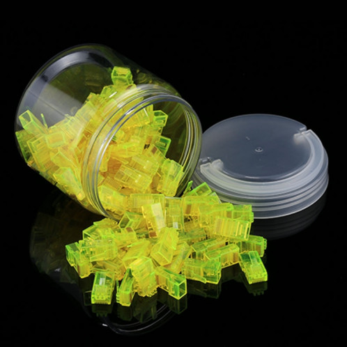 100 PCS Anpwoo Amp01 RJ45 Connecteur Fiche Modulaire (Jaune) S1010Y143-05