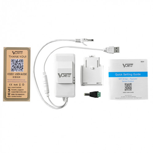 VONETS VAP11AC Mini pont sans fil 5G / 2.4G avec version ventilateur Répéteur WiFi 300 Mbps + 900 Mbps, prise en charge de la vidéosurveillance et du contrôle (blanc) SV1014122-014