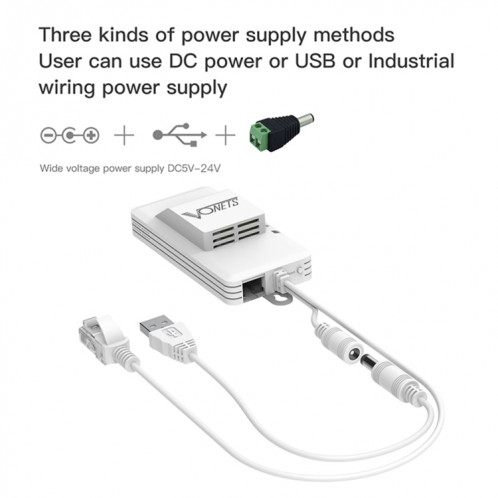 VONETS VAP11AC Mini pont sans fil 5G / 2.4G avec version ventilateur Répéteur WiFi 300 Mbps + 900 Mbps, prise en charge de la vidéosurveillance et du contrôle (blanc) SV1014122-014