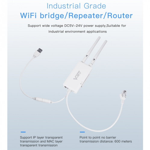 VONETS VAP11S 2.4G Mini pont sans fil répéteur WiFi 300Mbps avec 2 antennes SV10151812-015