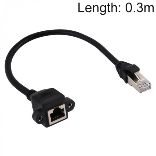 Câble d'extension de verrouillage à vis RJ45 femelle à mâle CAT6E, longueur: 0,3 m SH1027446-05