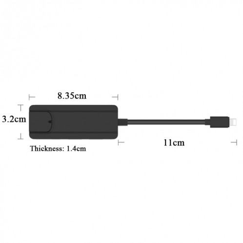 ANTEN 75002 8PIN To RJ45 HUB Adaptateur USB 2.0 (Noir) SH049B55-06