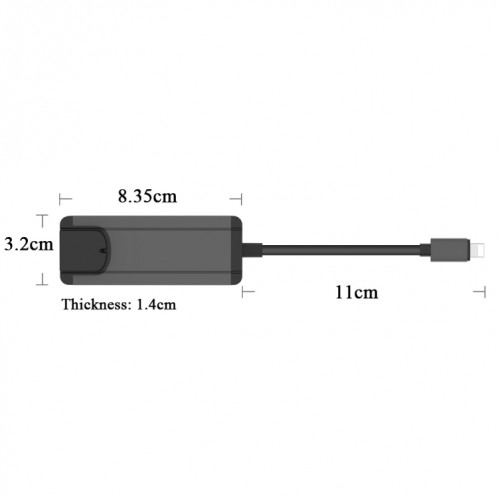 ANTEN 75002 8PIN To RJ45 HUB USB 2.0 Adaptateur (vert foncé) SO49DG1127-06