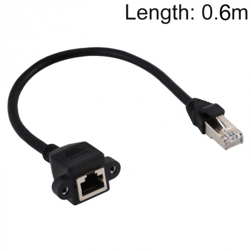 RJ45 Femme to masculin CATE5 Network Val de serrure de fixation Câble d'extension, longueur: 0.6m SH10641160-05