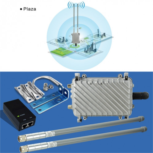 COMFAST CF-WA700 Pont réseau sans fil extérieur Qualcomm AR9341 300Mbps / s avec double antenne Adaptateur POE 48V et mode AP / Routeur, Fonction Classfication, 85 périphériques se connectant de manière synchrone SC11071905-019