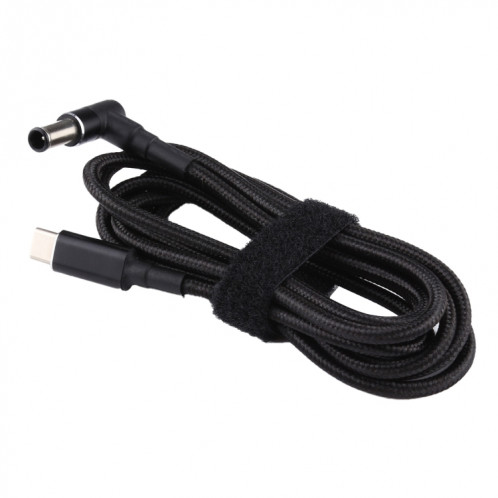PD 100W Coude 6,0 x 1,4 mm vers câble de charge d'alimentation en nylon USB-C / Type-C, longueur du câble: 1,7 m SH1134902-04