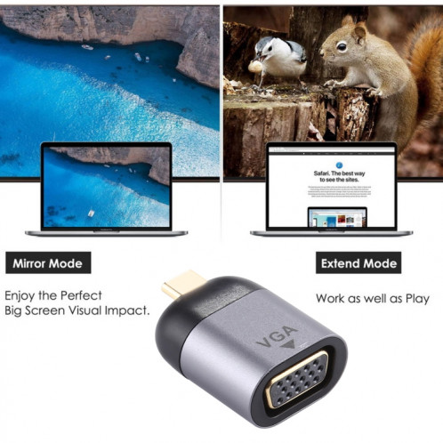 Adaptateur mâle de type C vers VGA DB15P femelle SH1176732-07