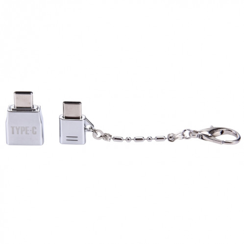 Micro USB Femelle vers USB-C / Type-C Mâle + USB 2.0 Femelle vers USB-C / Type-C Mâle Adaptateur Métal, Adaptateur Micro USB Femelle vers USB-C / Type-C Mâle + USB 2.0 Femelle vers USB-C / Type-C Mâle Métal SH1188272-010