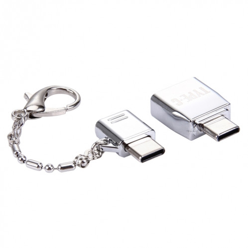 Micro USB Femelle vers USB-C / Type-C Mâle + USB 2.0 Femelle vers USB-C / Type-C Mâle Adaptateur Métal, Adaptateur Micro USB Femelle vers USB-C / Type-C Mâle + USB 2.0 Femelle vers USB-C / Type-C Mâle Métal SH1188272-010