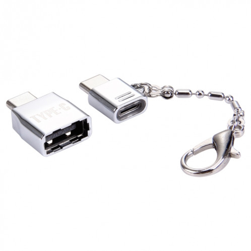 Micro USB Femelle vers USB-C / Type-C Mâle + USB 2.0 Femelle vers USB-C / Type-C Mâle Adaptateur Métal, Adaptateur Micro USB Femelle vers USB-C / Type-C Mâle + USB 2.0 Femelle vers USB-C / Type-C Mâle Métal SH1188272-010