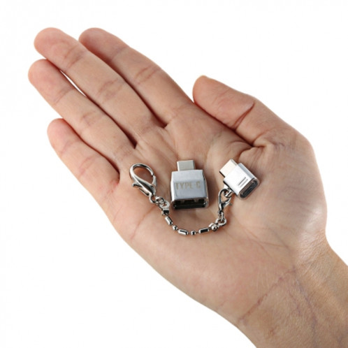 Micro USB Femelle vers USB-C / Type-C Mâle + USB 2.0 Femelle vers USB-C / Type-C Mâle Adaptateur Métal, Adaptateur Micro USB Femelle vers USB-C / Type-C Mâle + USB 2.0 Femelle vers USB-C / Type-C Mâle Métal SH1188272-010